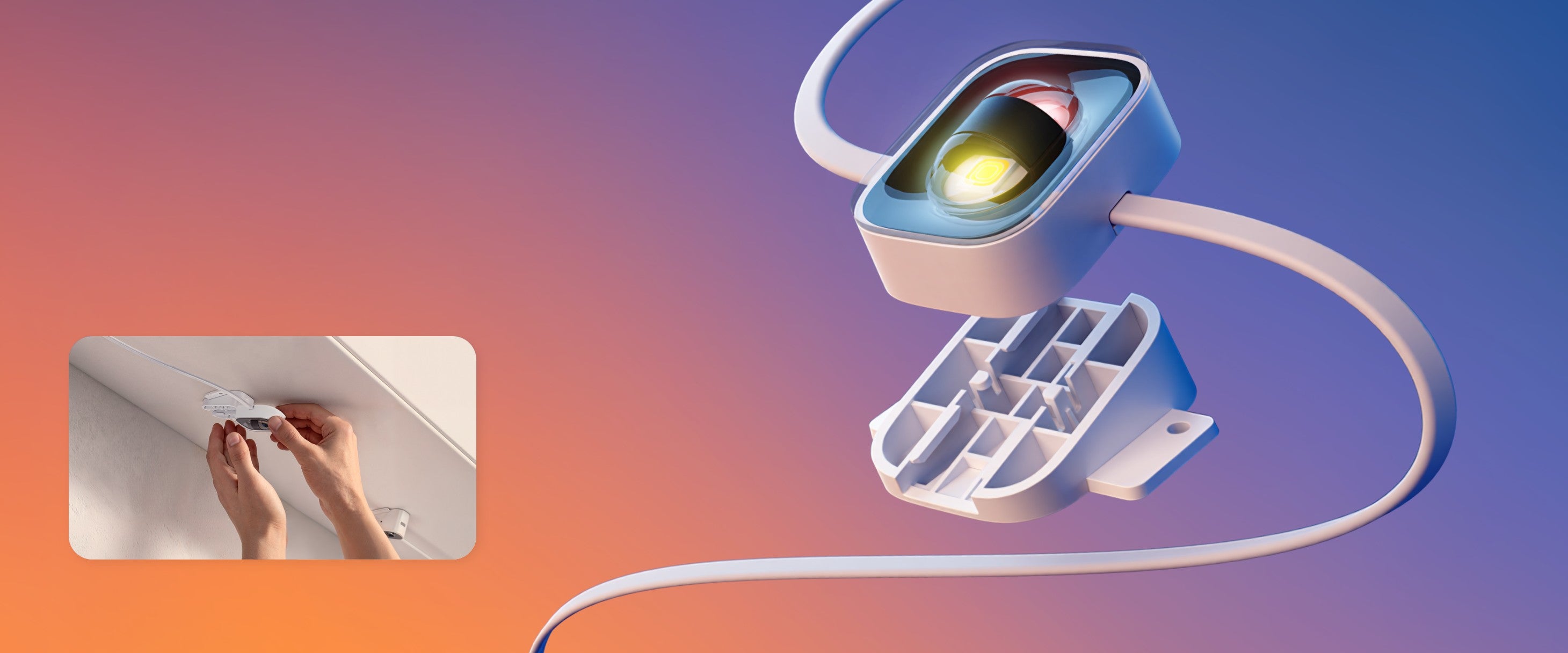 Original Govee 2 Pro oblong LED head, dual optics, mounting base and installation detail